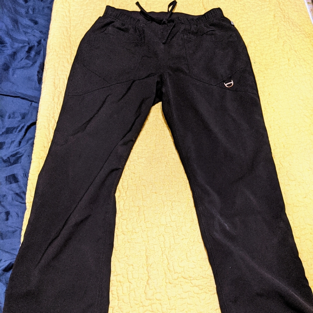 Flattering black scrub pants